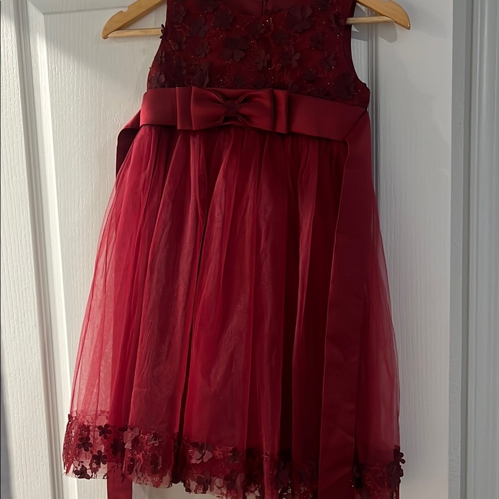 Elegant Girls Red A-line Sleeveless Formal Dress